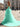 Bow Front Lace Illusion Floral Long Mermaid Prom Dress With Drop - Mint Green