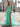 Bow Front Lace Illusion Floral Long Mermaid Prom Dress With Drop in Mint Green