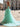 Bow Front Lace Illusion Floral Long Mermaid Prom Dress With Drop in Mint Green