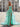 Bow Front Lace Illusion Floral Long Mermaid Prom Dress With Drop in Mint Green