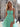 Bow Front Lace Illusion Floral Long Mermaid Prom Dress With Drop in Mint Green