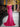 Off Shoulder Trumpet Long Evening Dress - Hot Pink