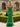 Off Shoulder Trumpet Long Evening Dress - Green
