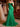 Off Shoulder Trumpet Long Evening Dress - Green