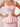 Illusion Lace Two Pieces Like Bow Waist Mini Sheath Hoco Dress in Pink