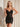Backless Embroidery V-Neck Bodice Sheer Mini Sheath Prom Dress in Black