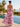 Printing Spaghetti Strap Long Ball Gown Prom Dress With Pocket in Pink Floral