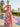 Printing Spaghetti Strap Long Ball Gown Prom Dress With Pocket in Pink Floral