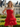 Hand Made Flowers Puffy Mini Ball Gown Prom Dress - Red