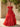3D Flowers Ruched Bust Pleated Off Shoulder Long Ball Gown Prom Dress in Red