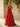 3D Flowers Ruched Bust Pleated Off Shoulder Long Ball Gown Prom Dress in Red