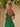 Off Shoulder 3D Flowers Ruched Bust Pleated Long Ball Gown Prom Dress in Emerald Green