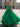 Strapless 3D Flowers Ruched Bust Pleated Long Ball Gown Prom Dress - Emerald Green