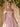 3D Flowers Ruched Bust Off Shoulder Pleated Long Ball Gown Prom Dress in Blush Pink