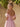 3D Flowers Ruched Bust Off Shoulder Pleated Long Ball Gown Prom Dress in Blush Pink