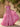 3D Flowers Off Shoulder Ruched Bust Pleated Long Ball Gown Prom Dress in Hot Pink
