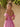 3D Flowers Off Shoulder Ruched Bust Pleated Long Ball Gown Prom Dress in Hot Pink