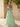 Off Shoulder 3D Flowers Ruched Bust Pleated Long Ball Gown Prom Dress in Mint Green
