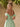 Off Shoulder 3D Flowers Ruched Bust Pleated Long Ball Gown Prom Dress in Mint Green