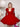 Sweetheart Organza Mini Ball Gown Prom Dress With Bow - Red