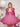 Sweetheart Organza Mini Ball Gown Prom Dress With Bow - Pink