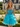 Crystal Boned Mini Ball Gown Prom Dress With Ruffle - Blue