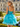 Crystal Boned Mini Ball Gown Prom Dress With Ruffle - Blue