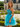 Crystal Boned Mini Ball Gown Prom Dress With Ruffle - Blue