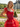 Crystal Boned Mini Ball Gown Prom Dress With Bow - Red