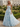 Strapless Floral Bodice Lace Up Layered Long Ball Gown Prom Dress in Blue Floral