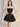 Ruched Strapless Bodice Lace Up Mini Ball Gown Hoco Dress in Black