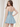 Ruched Strapless Bodice Lace Up Mini Ball Gown Hoco Dress in Sky Blue