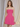 Ruched Strapless Bodice Lace Up Mini Ball Gown Hoco Dress in Hot Pink