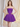 Ruched Strapless Bodice Lace Up Mini Ball Gown Hoco Dress in Purple