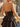Pearl Like Strapless Tiered Ruffle Hem Ball Gown Mini Dress in Chocolate