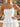 Pearl Like Strapless Tiered Ruffle Hem Ball Gown Mini Dress in White