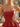 Pearl Like Strapless Tiered Ruffle Hem Ball Gown Mini Dress in Red