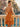 Pearl Like Strapless Tiered Ruffle Hem Ball Gown Mini Dress in Orange