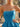 Pearl Like Strapless Tiered Ruffle Hem Ball Gown Mini Dress in Blue