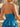 Pearl Like Strapless Tiered Ruffle Hem Ball Gown Mini Dress in Blue
