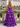 V-Neck Hot Fix Lace Up Long Ball Gown Prom Dress With Split in Purple