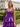 V-Neck Hot Fix Lace Up Long Ball Gown Prom Dress With Split in Purple