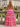 Strapless Ruched Cut Side Lace Up Long Ball Gown Prom Dress With Split in Hot Pink