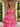 Strapless Ruched Cut Side Lace Up Long Ball Gown Prom Dress With Split in Hot Pink