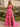Strapless Ruched Cut Side Lace Up Long Ball Gown Prom Dress With Split in Hot Pink