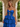 Strapless Ruched Cut Side Lace Up Long Ball Gown Prom Dress With Split in Royal Blue
