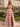 Strapless Ruched Cut Side Lace Up Long Ball Gown Prom Dress With Split in Blush Pink