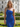 One Shoulder Lace Up Midi Sheath Prom Dress in Royal Blue