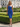 One Shoulder Lace Up Midi Sheath Prom Dress in Royal Blue