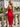 One Shoulder Lace Up Midi Sheath Prom Dress in Red